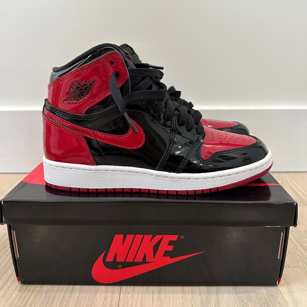 JORDAN 1 RETRO GS PATENT RED